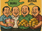 Karikatur "sosok" Pelindung Tambang Emas Ilegal Gunung Botak